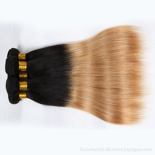 Hot Sale Cuticle Aligned 1B/27 Cambodian Hair Straight With High Quality 100% Human Hair